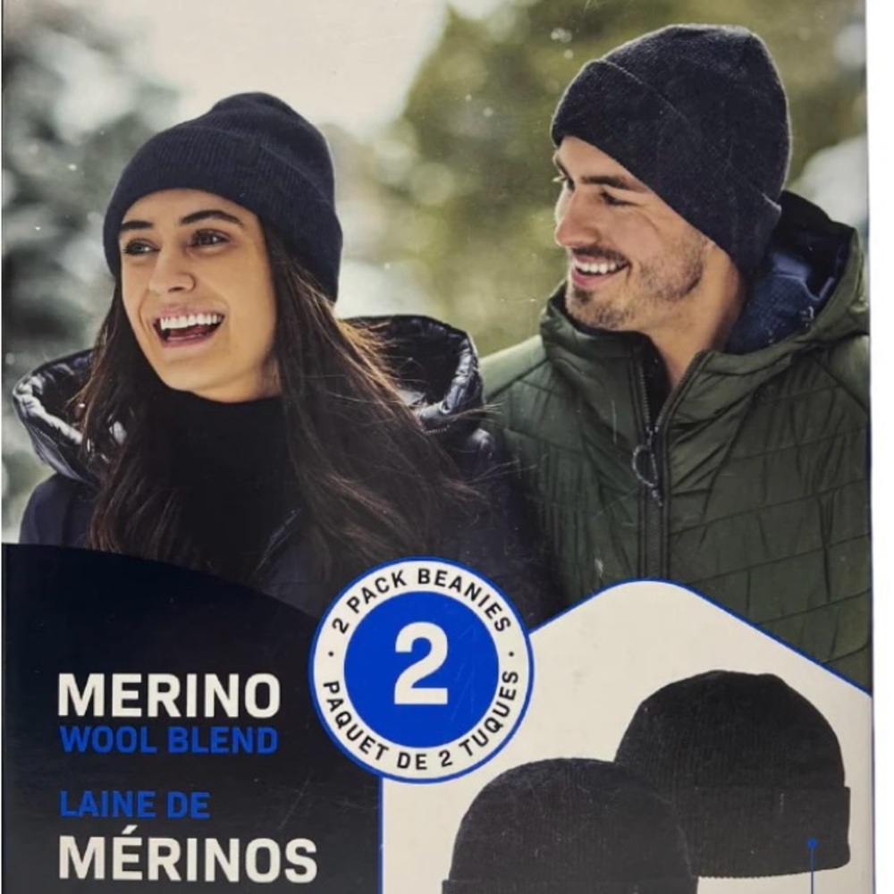 Merino Wool Blend Men's 2 hats new in a box